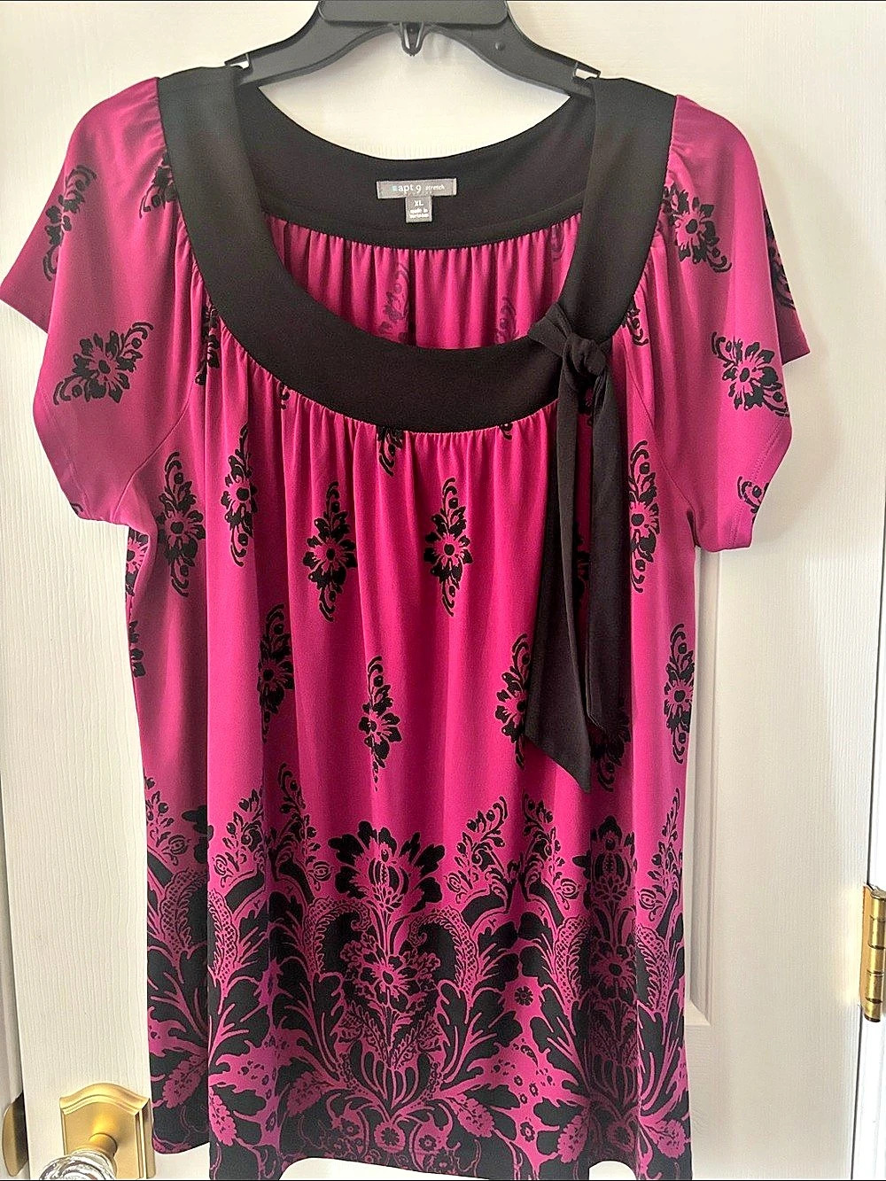 APT 9 Floral Women’s Top in Pink & Black Size XL